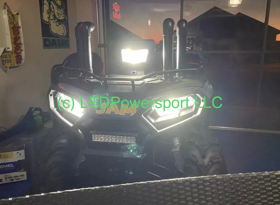 2017 Polaris Sportsman 1000 LED Headlight Upgrade Kit Plug & Play Hi/Low