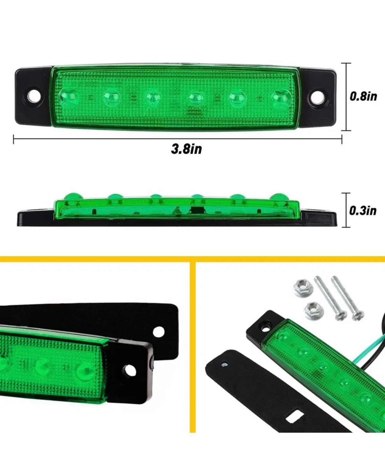 Green LED Underglow Pods for ATVS & Motorcycles