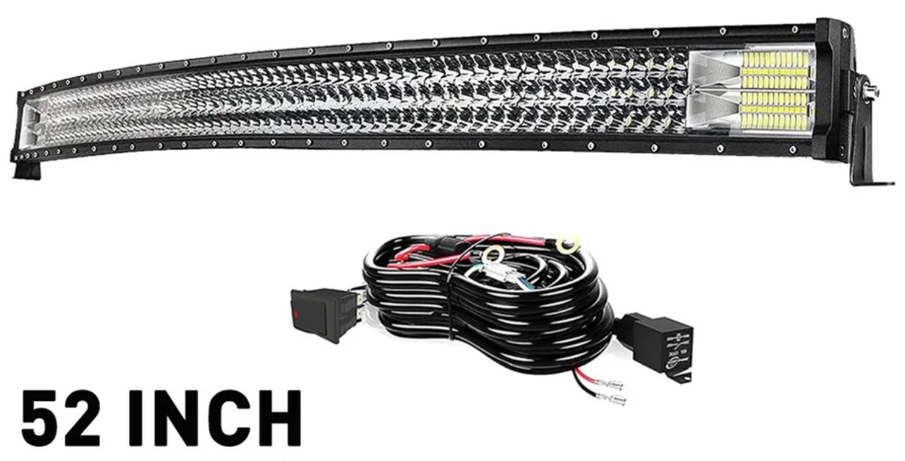 LED Light Bar (52” Curved Three Row) 6-6500k Crisp White