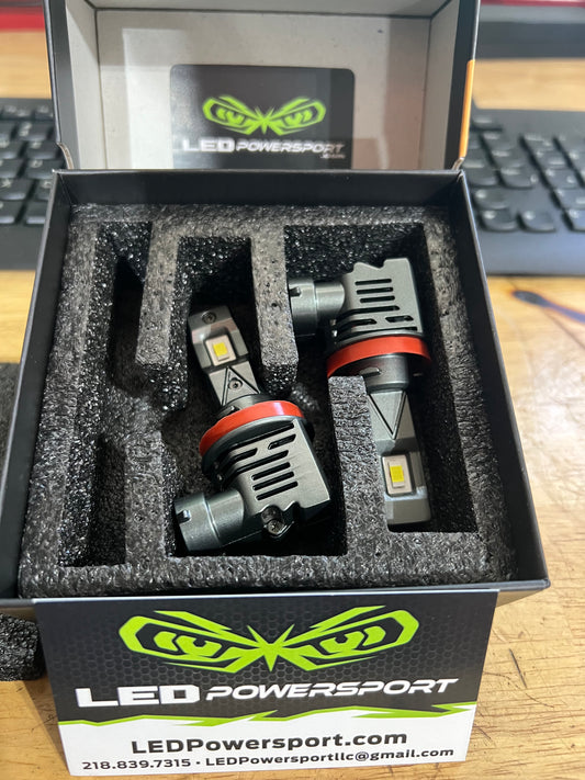 Can Am Commander/ Maverick/ Defender 90 Degree Low Clearance H11 LED Headlight Bulbs