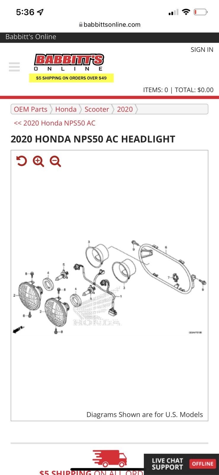 2020 Honda Ruckus Zoomer Scooter LED Headlight Kit